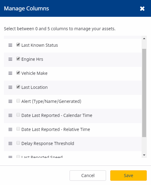 manage columns